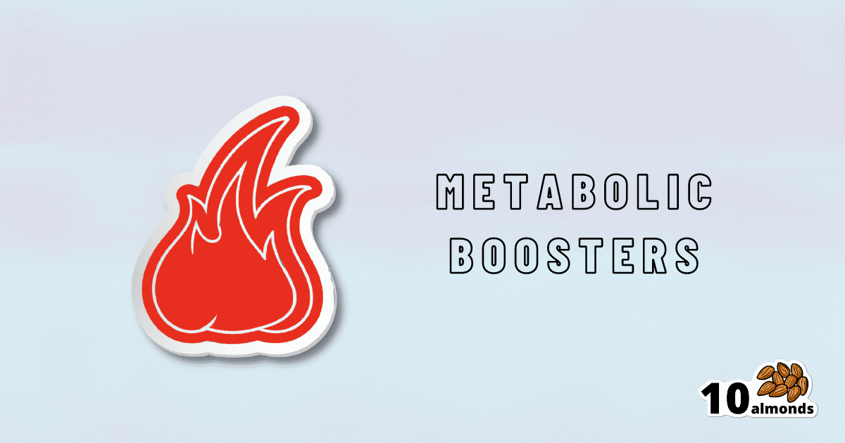A sticker with the words boost metabolism on it.