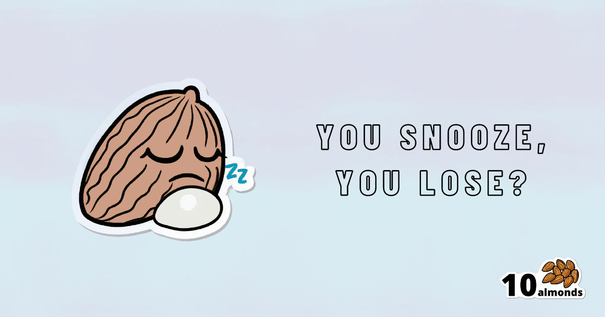 Enough sleep per day? You snooze, you lose? sticker.