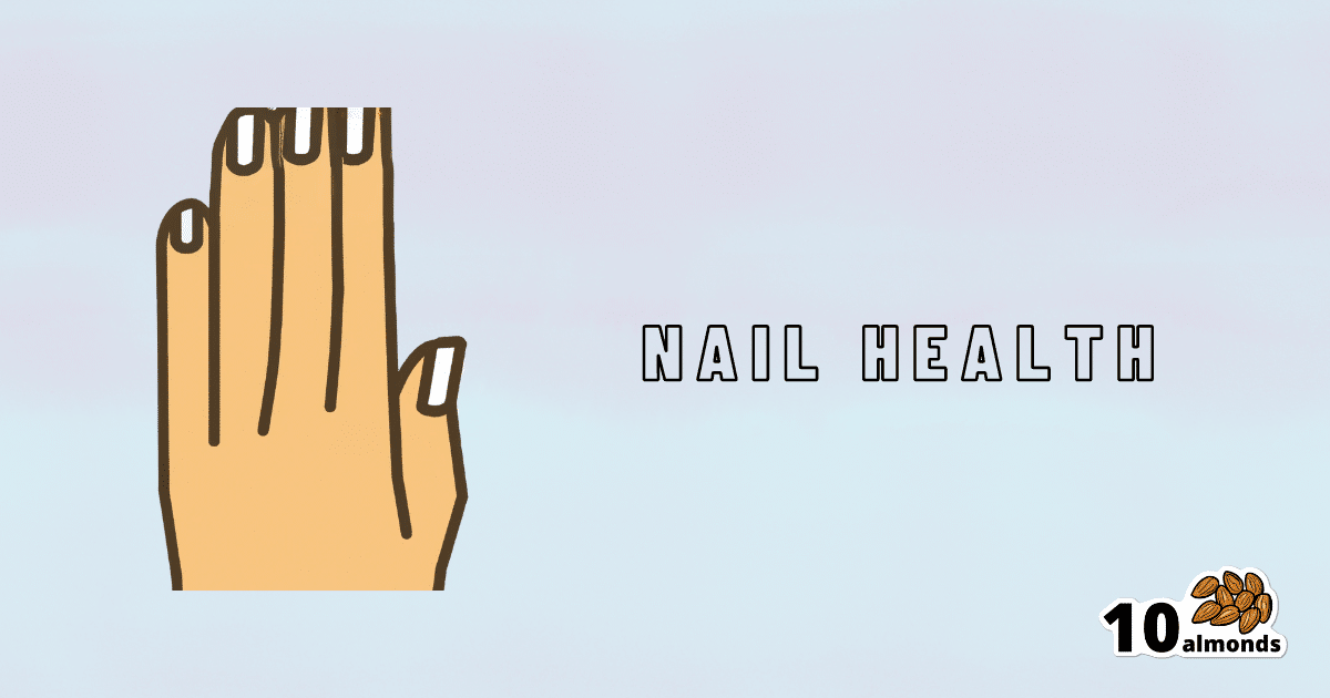 A hand displaying essential nail health tips.