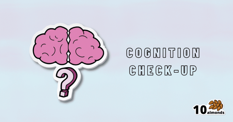 A pink brain with a question mark on it, symbolizing cognitive health and prompting the viewer to consider their check-up.