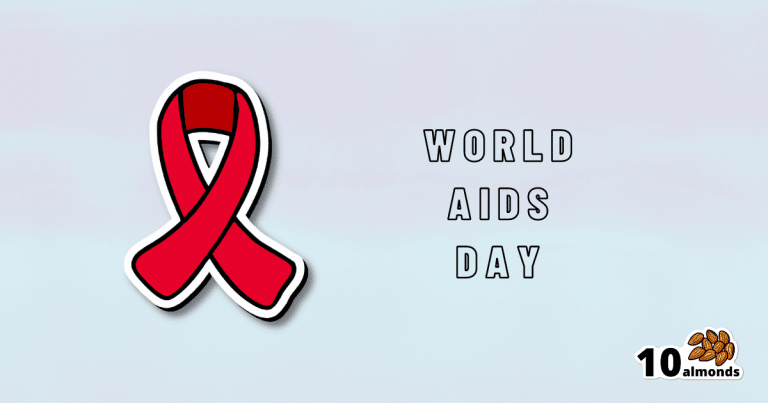 A red ribbon celebrating World AIDS Day.