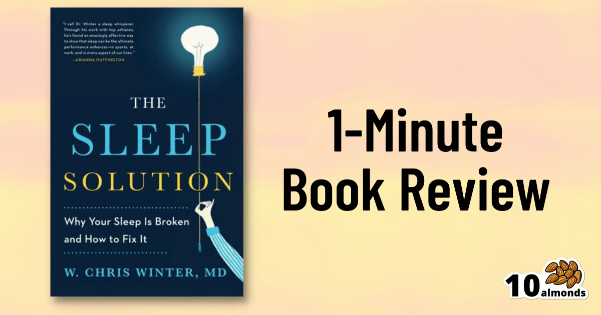 A review of "The 1 Minute Sleep Solution" book, offering a quick fix for better sleep.